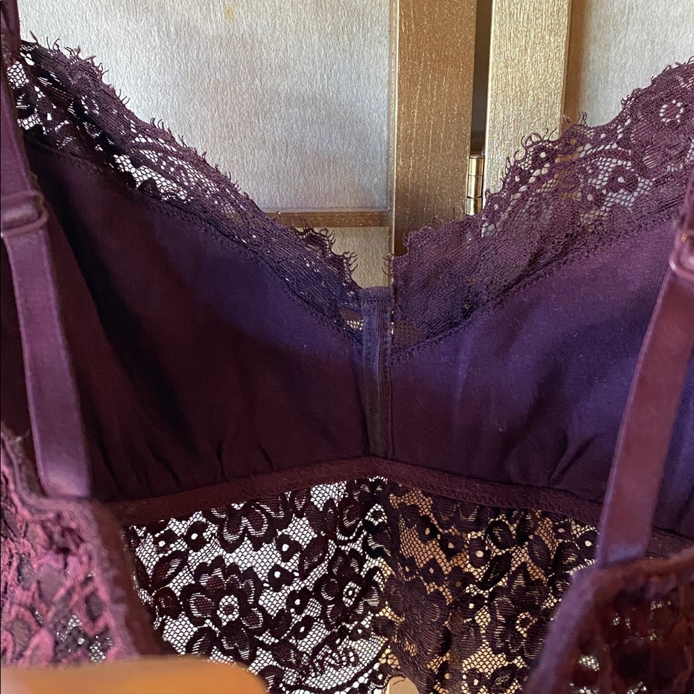 Aerie dark purple, lace bralette, medium - Picture 4 of 4